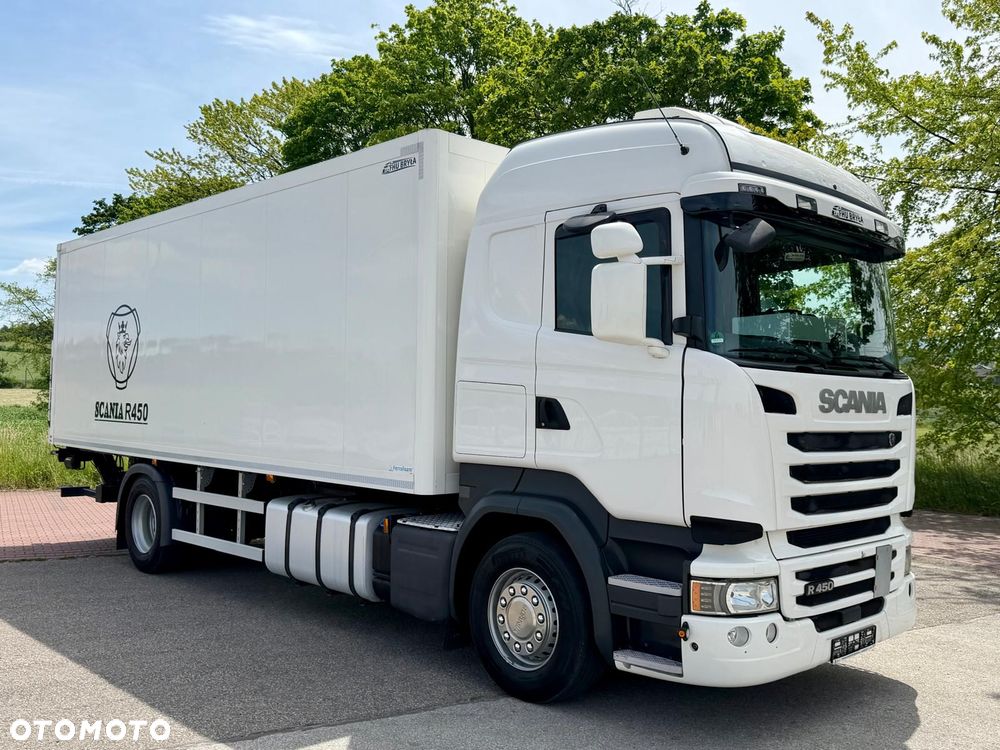 Scania SCANIA R450 / IZOTERMA / KONTENER / DO ŻYWCA / SILNIK 6 CYLINDROWY / 13 LITROWY  / KLIMA POSTOJOWA / WINDA / SPROWADZONY / SYPIALKA / AUTOMAT / 18 PALET / E6 / STAN BARDZO DOBRY - 1