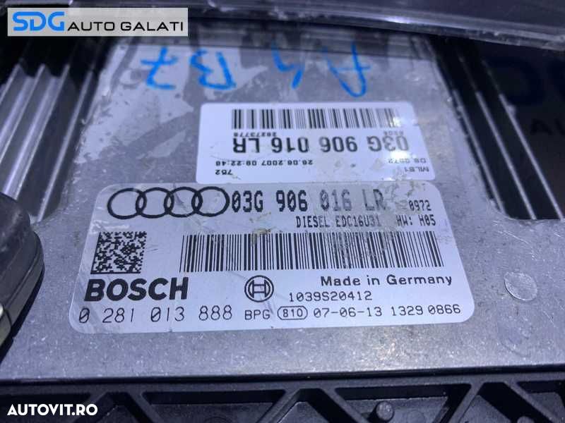 Kit Pornire ECU Calculator Motor Cip Cheie si Ceas Ceasuri Bord Audi A4 B7 2.0 TDI BRE 2005 - 2008 Cod 03G906016LR 0281013888 [LC1335] - 3