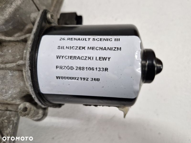 RENAULT SCENIC III SILNICZEK MECHANIZM WYCIERACZKI LEWY PRZÓD PRZEDNI 288106133R - 6