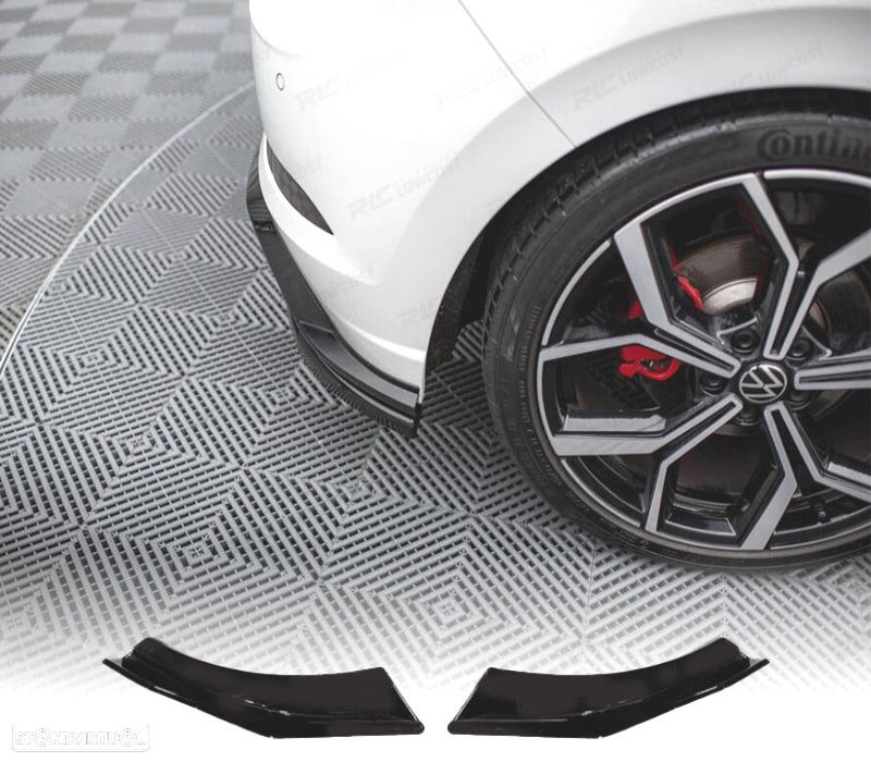 SPLITERS TRASEIROS VOLKSWAGEN VW POLO 23- PRETO BRILHANTE - 1