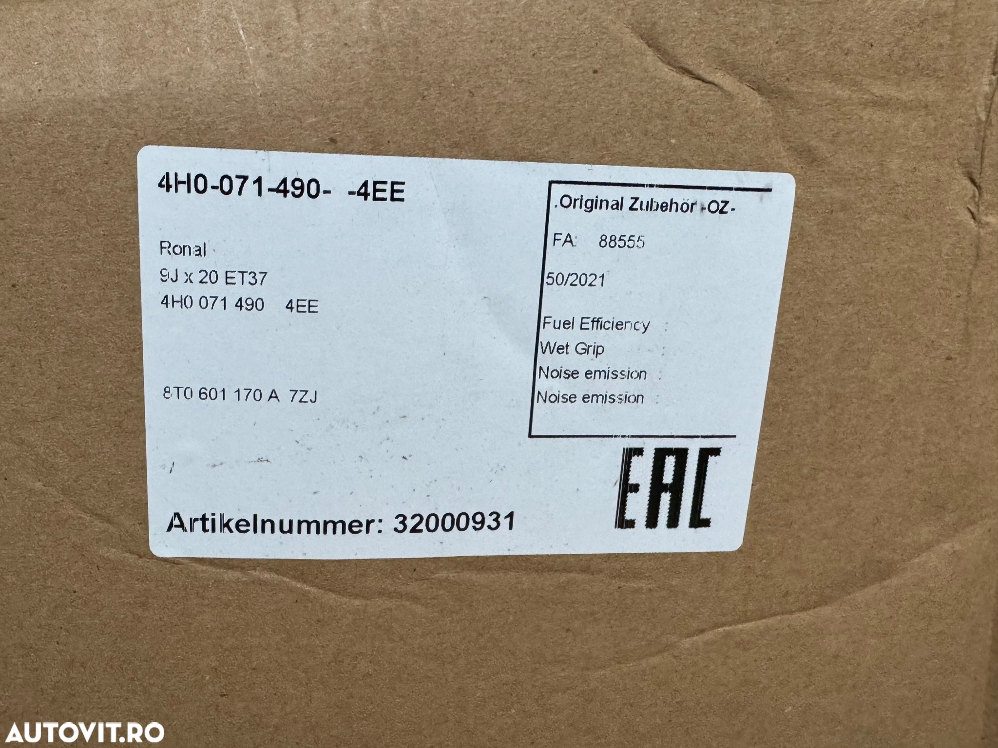 Vând jante originale Audi A7-A8 pe 20” bicolore noi - 9