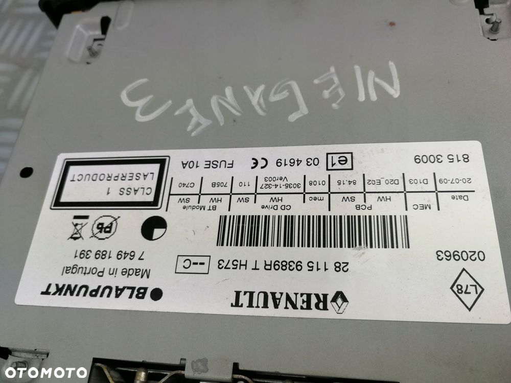 281159389R radio fabryczne CD FM AM RENAULT SCENIC III 3 MEGANE III 3 2008- - 6