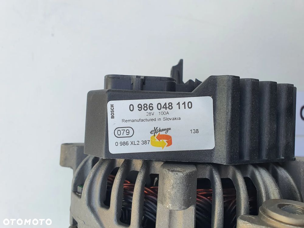 Alternator BOSCH 0986048110, 28 V, 100 A, Mercedes Actros, Atego, Axor, Citaro, Unimog, Vario, Zetros BEZ KAUCJI / ZWROTU - 8