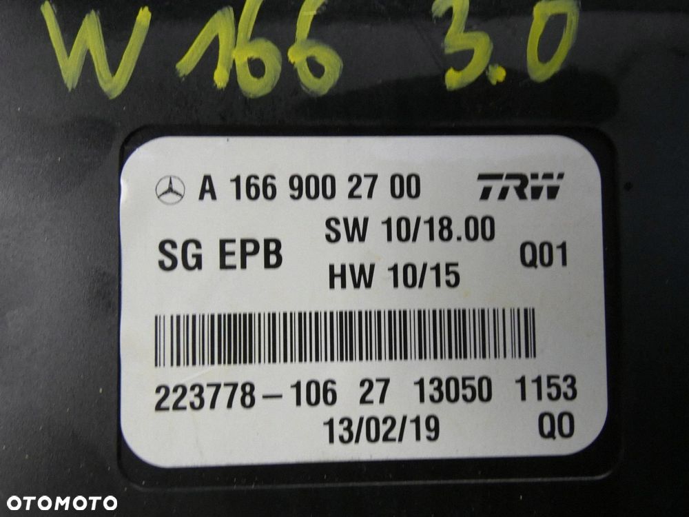 MERCEDES ML W166 GLE MODUŁ STEROWNIK HAMULCA RĘCZNEGO - 2