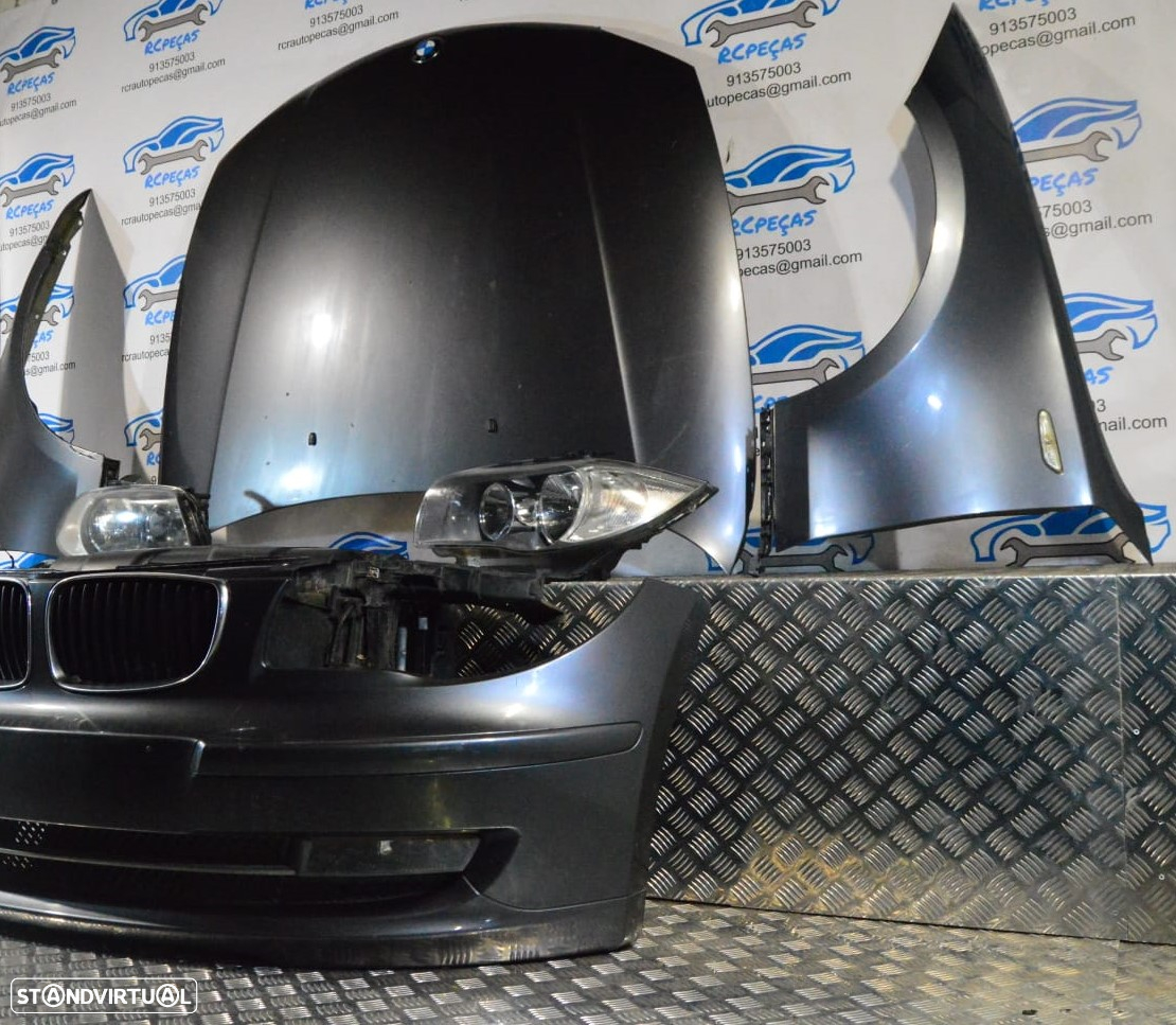 FRENTE COMPLETA BMW SERIE 1 E87 E81 LCI CAPOT PARACHOQUES GUARDA-LAMAS OTICAS RADIADOR VENTILADOR FRENTE FIBRA REFORÇO - 2