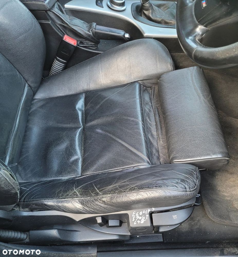 FOTEL PRAWY PRZÓD PRZEDNI BMW E60 LIFT SPORT M PAKIET CZARNA SKÓRA C78 - 2