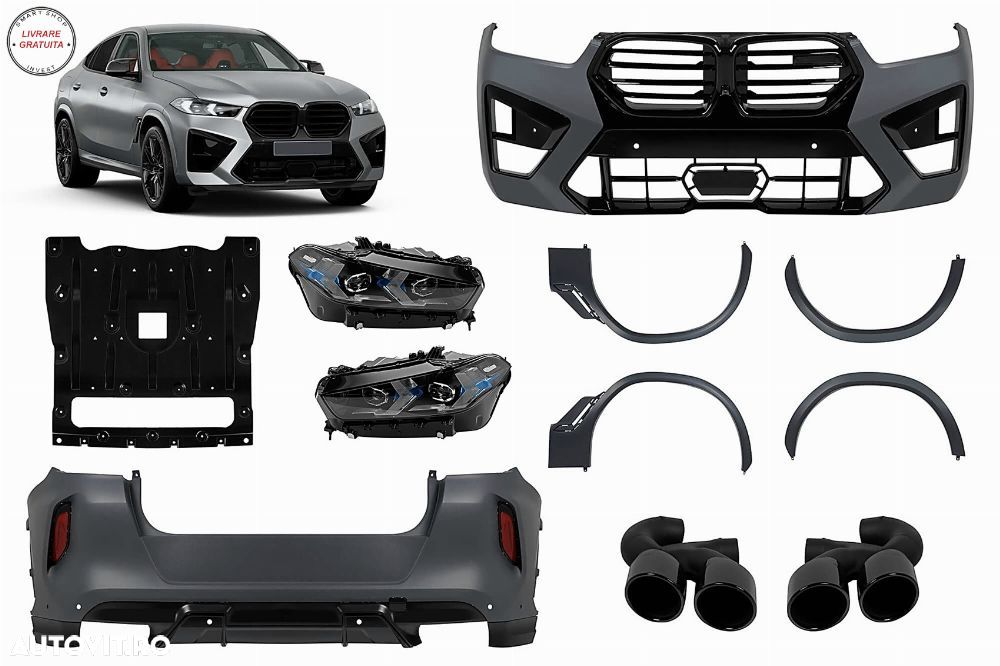 Pachet Exterior Complet BMW X6 G06 (2019-) Conversie la LCI 2024 X6M Design- livrare gratuita - 1