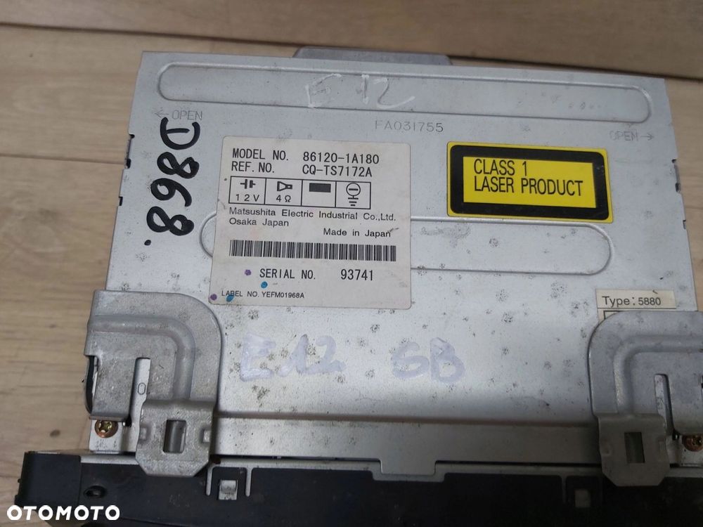 Toyota Corolla E12 radio CD oryginał 86120-1A180 - 3