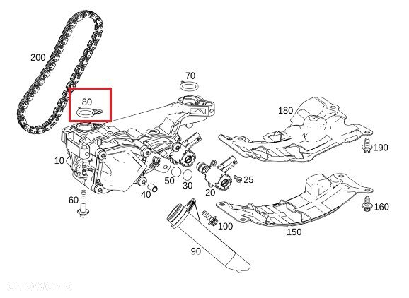 MERCEDES M133 M260 M270 M274 Uszczelka pompy oleju OE - 2