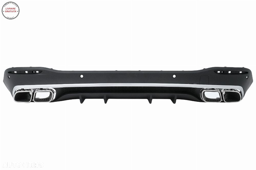 Difuzor Bara Spate cu Ornamente Evacuare Mercedes GLS Class X167 (2019-up) GLS63 D- livrare gratuita - 2
