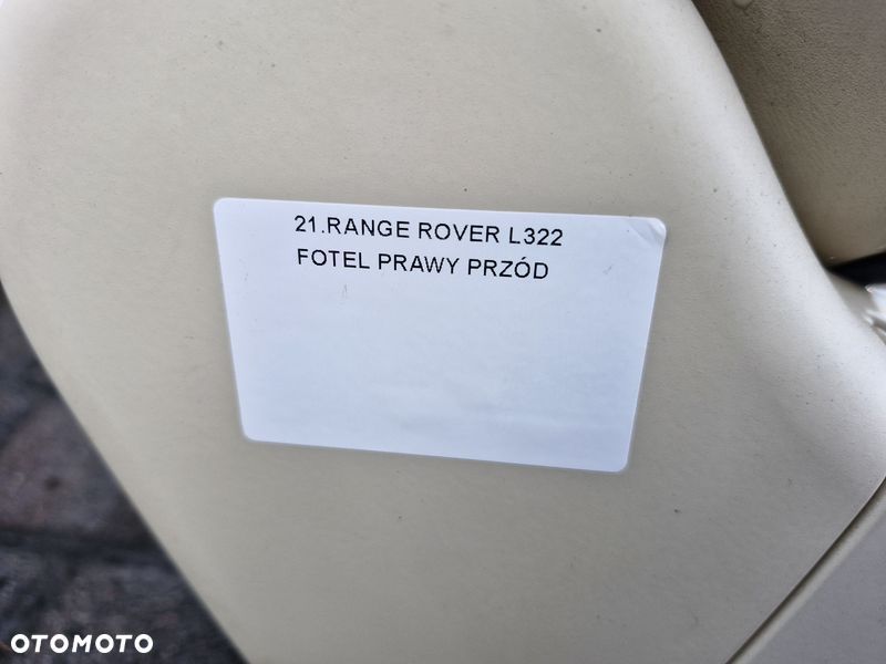 range rover l322 fotel prawy przód przedni pasażera skóra uk - 8