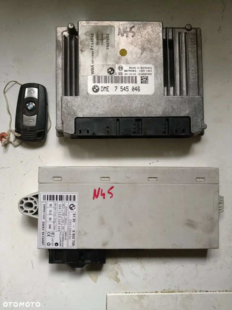 Sterownik silnika moduł komputer Cas kluczyk BMW E87 116i N45 7545046 - 1