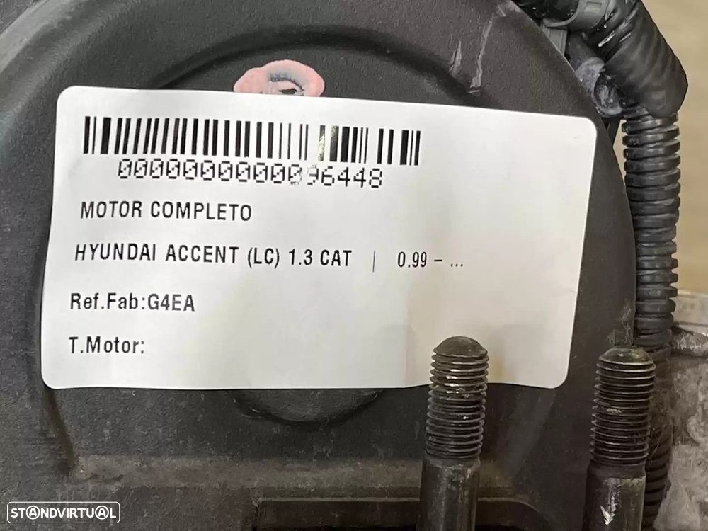 MOTOR COMPLETO HYUNDAI ACCENT II 2003 -G4EA - 1