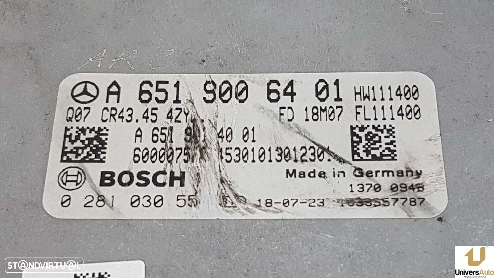 CENTRALINA DO MOTOR UCE MERCEDES CLASE GLC COUPE (BM 253)(6.2016->) GLC 220 D 4M... - 4