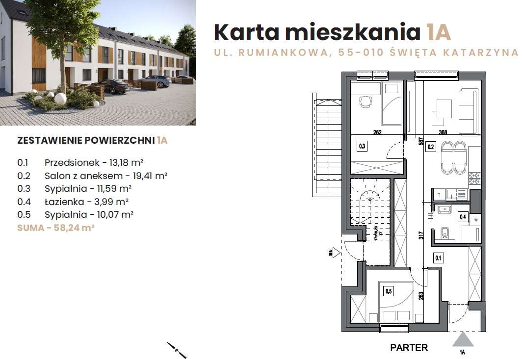 Skrajne 3 pokoje z aneksem, ogródkiem i ogrzewaniem miejskim!