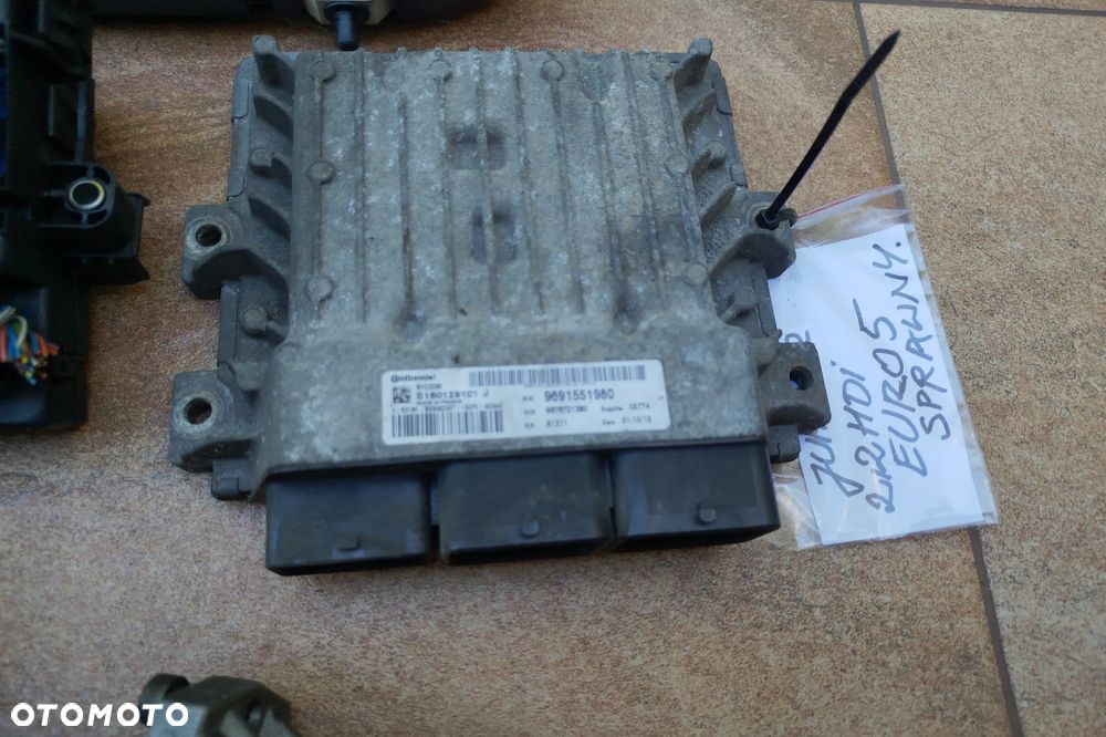 Zestaw startowy, komputer Continental SID208 sterownik silnika 2.2 HDI Euro5 130KM S180129101J / 9676721380 / 9691551980 do Fiat Ducato III Peugeot Boxer II Citroen Jumper II 2011-2015r, w komplecie: sterownik silnika stacyjka, kluczyk, moduł komfortu, immobilizer , licznik,  komplet do odpalenia auta, - 2