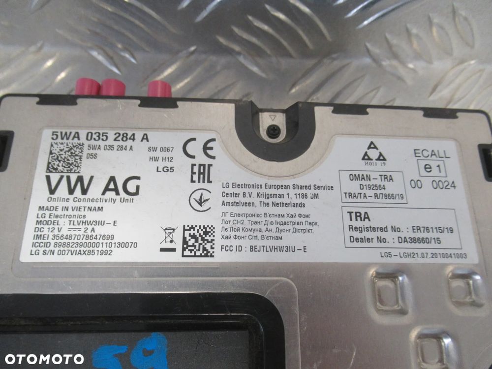 MODUŁ STEROWNIK ONLINE VW SKODA SEAT 5WA035284A - 12