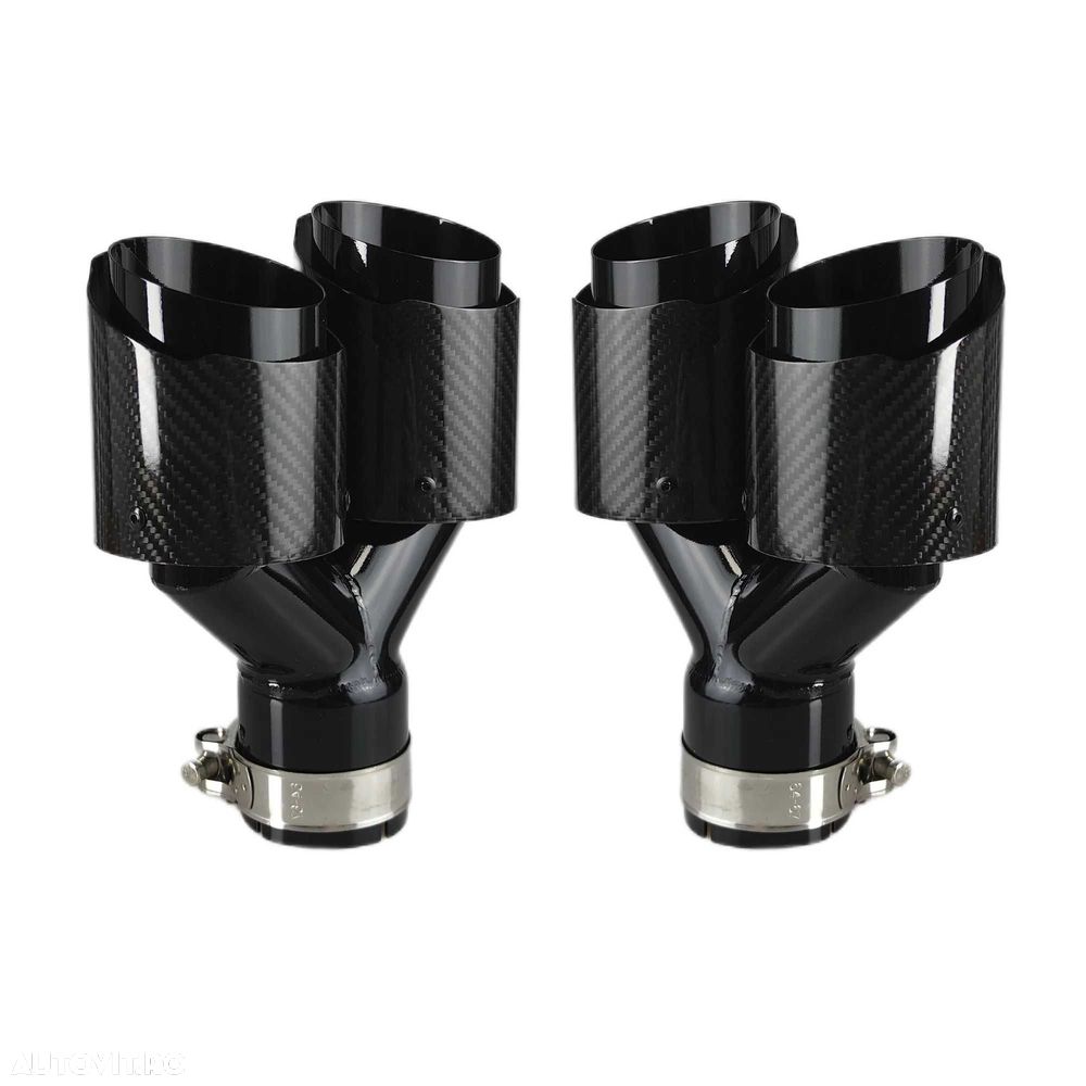 Tipsuri Duble Ornamente Evacuare Tips Inox 63mm AUDI BMW VW Universale - 3