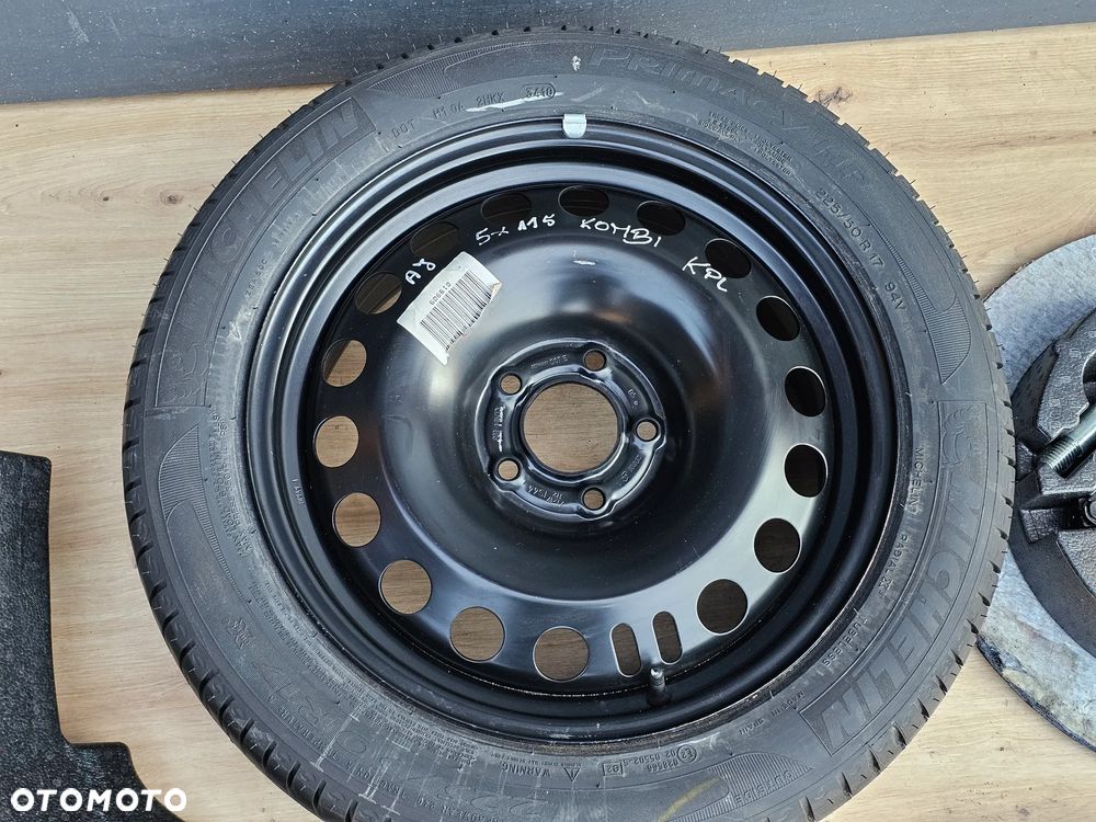 KOŁO DOJAZDOWE ZAPASOWE ZESTAW KLUCZ LEWAREK STYROPIAN OPEL ASTRA J KOMBI 17 CALI 5x115 225/50/17 - 2