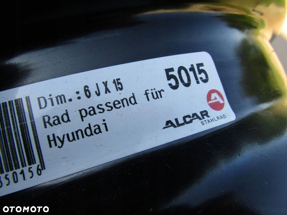1x Felga 15 Hyundai i20 II od 2015r- / 6j 4x100 ET47 / 2151618 5015 - 6