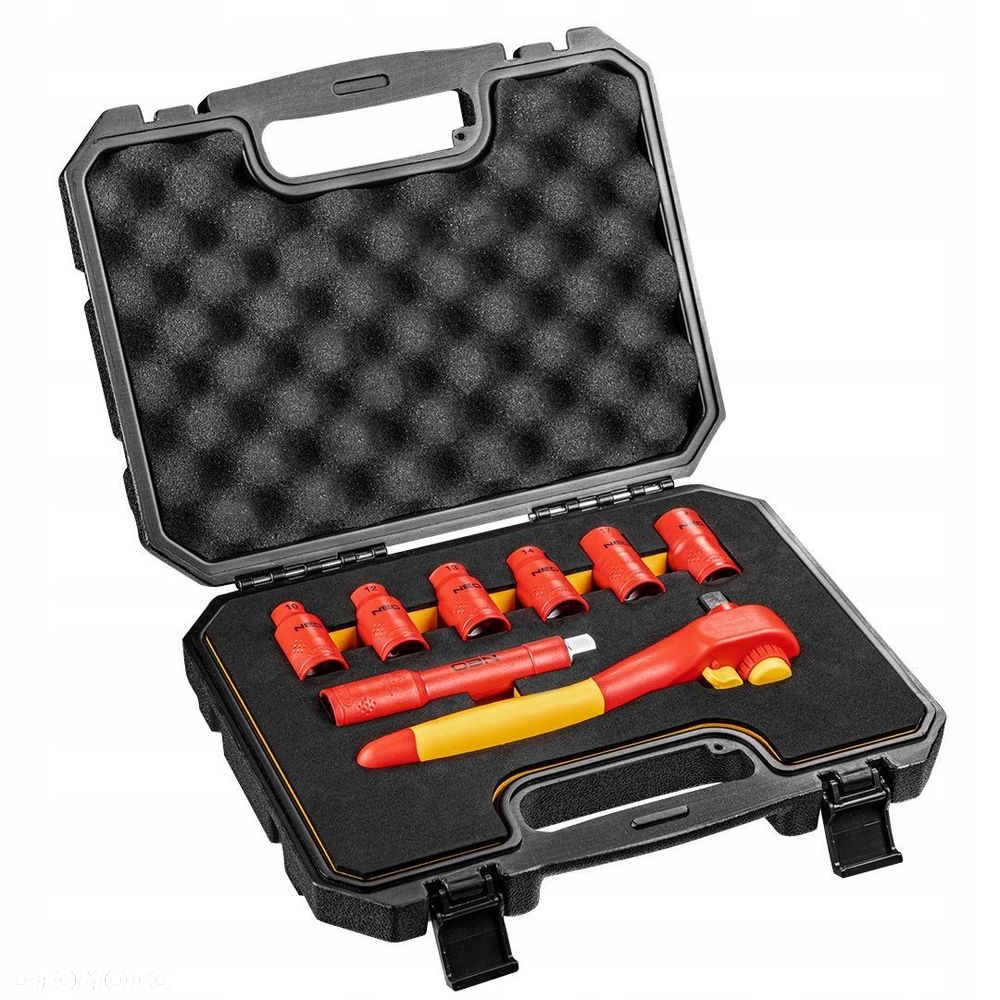 NEO TOOLS ZESTAW KLUCZE NASADOWE IZOLOWANE 8 SZTUK 1000V PRZEDŁUŻKA 01-307 - 7