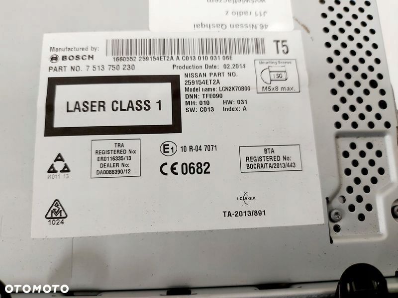 nissan qashqai ii j11 radio z wyświetlaczem nawigacji 259154et2a - 6