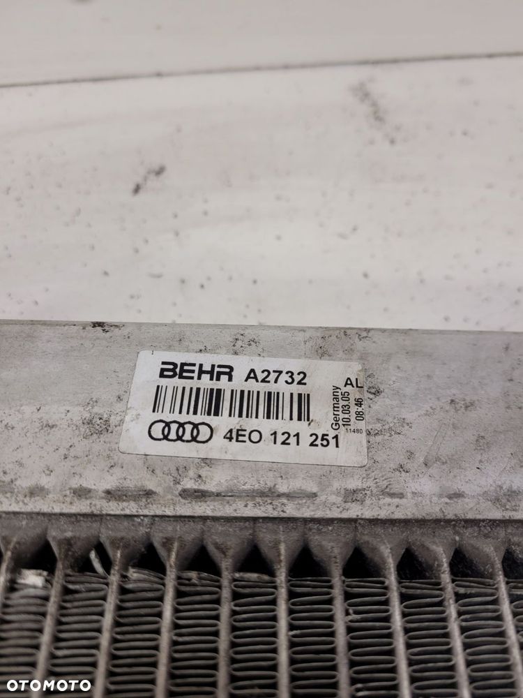 CHŁODNICA WODY AUDI A8 D3 LIFT 3.0 TDI 4E0121251 - 5