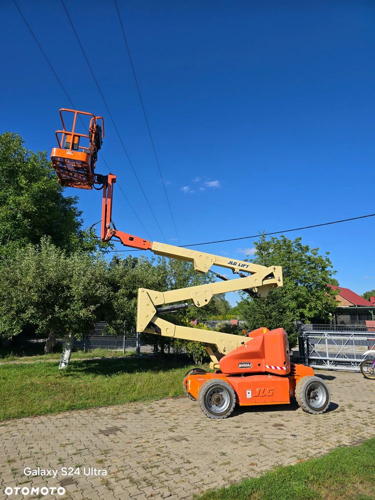 JLG M450AJ podnośnik przegubowo teleskopowy 16m Hybryda diesel+elektryczny //1267Mth// genie haulotte zwyżka Podnośnik koszowy podest ruchomy Access platform Cherry picker boom lift Koła nie brudzące - 12