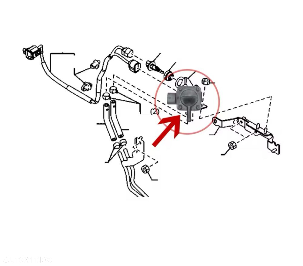 Senzor Presiune Gaze Evacuare Diferentiala DPF Filtru Mazda CX-7 07-12 - 3