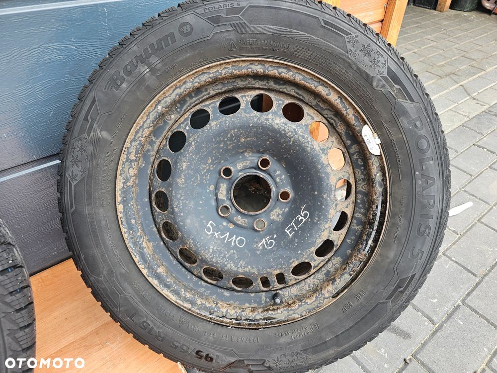 KOŁA FELGI STALOWE 15 OPONY ZIMOWE OPEL VECTRA C SIGNUM ASTRA H MERIVA B ZAFIRA A B 5x110 ET35 195/65/15 - 4