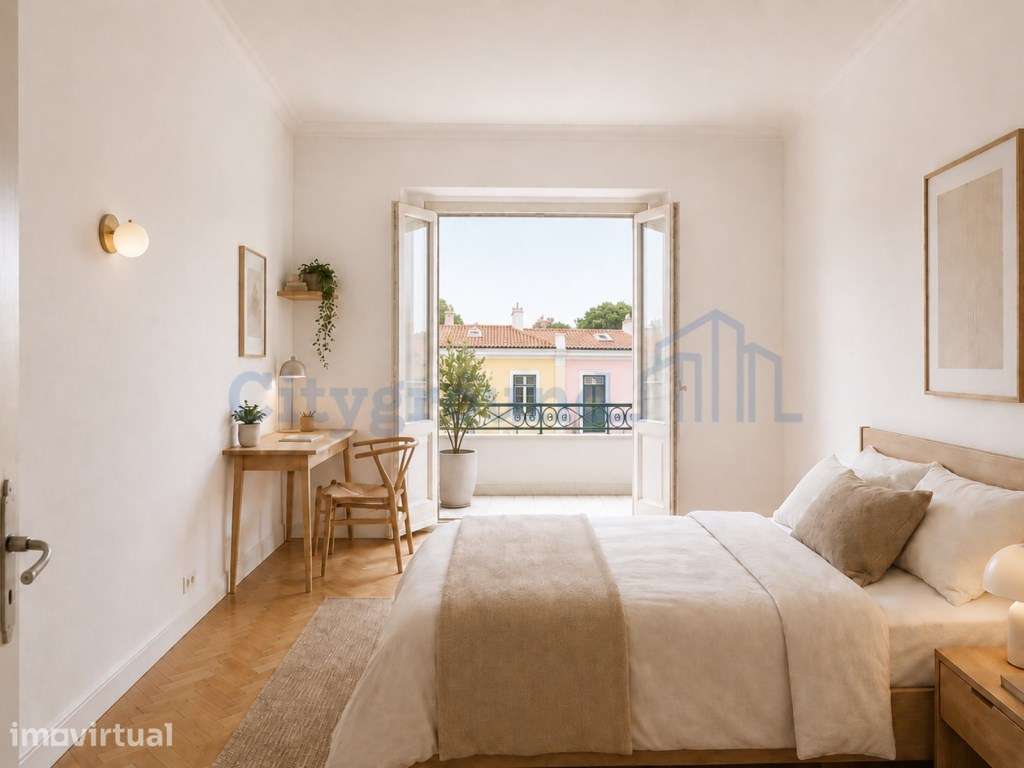 Excelente apartamento T2 remodelado junto ao Alto de Santo Amaro - Grande imagem: 5/21