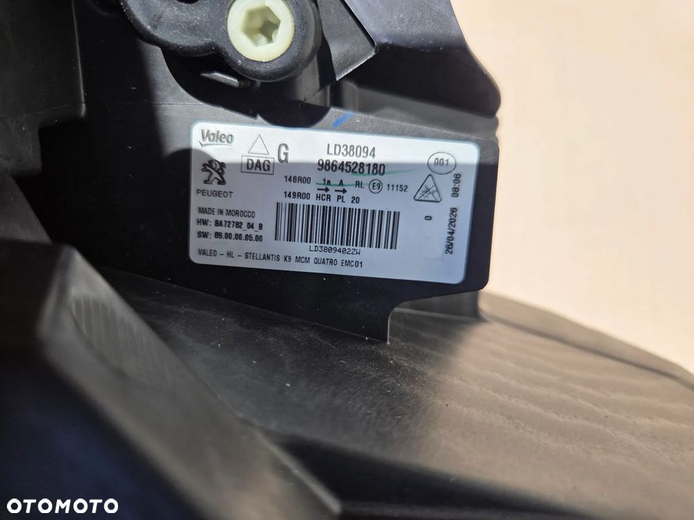 Lampa przednia lewa Peugeot Rifter LIFT 9864528180  NOWA - 16