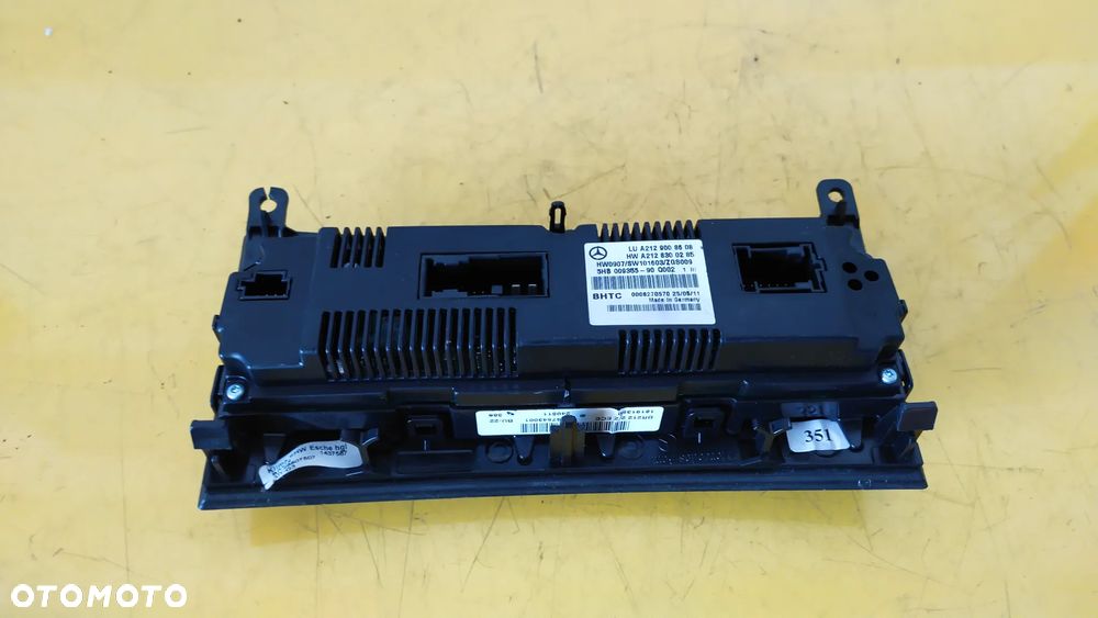 PANEL STEROWANIA NAWIEWU MERCEDES W212 A2129008608 - 2