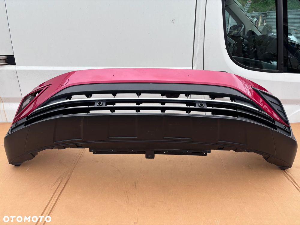 Vw Tiguan II Lift Zderzak Przedni Bordowy Chrom Kratka Zderzaka Dół Zderzaka Kompletny 5NA853665F 5NA807221C 5NA805903H 5NA805901 Pod Czujniki Parkowania - 6