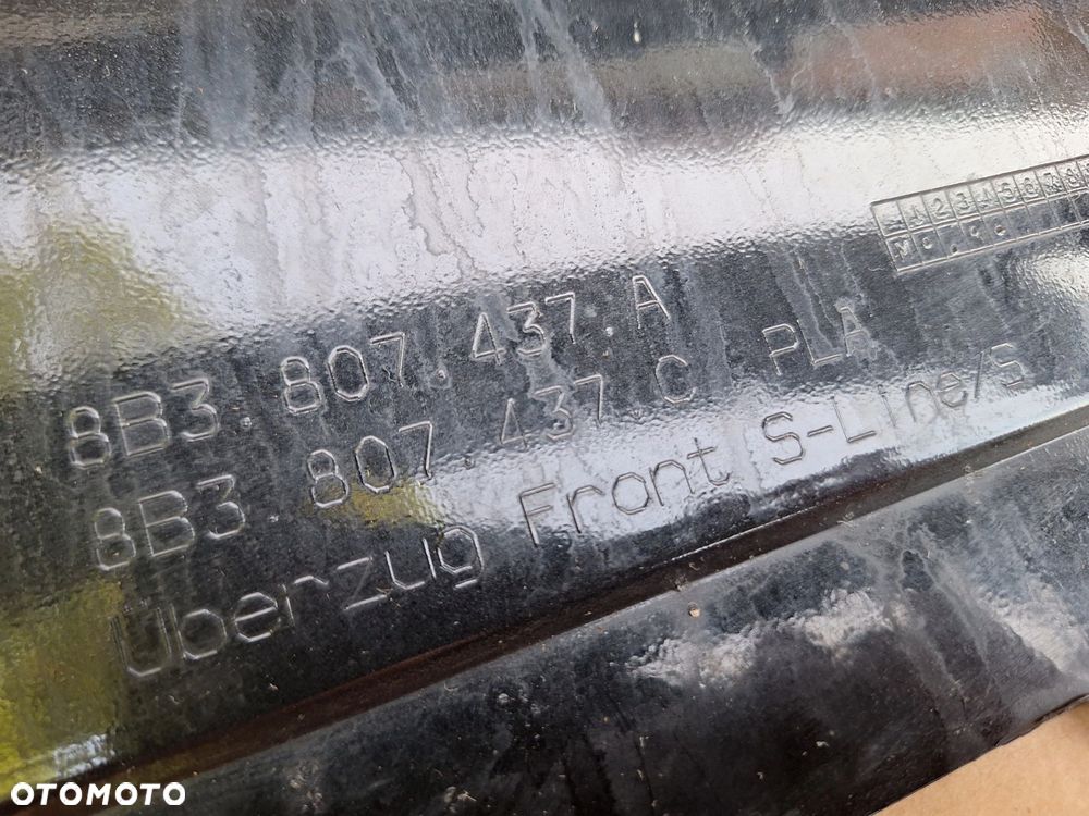 AUDI A5 B10 S-LINE 8B3 24- NIE KLEJONY! ZDERZAK PRZÓD PRZEDNI ORYG. 8B3807437A WYSYŁKA KRAJ-EUROPA - 12