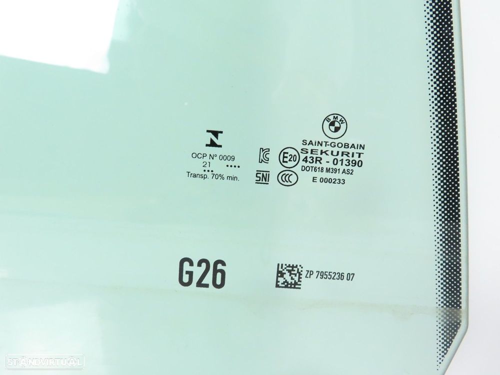 Vidro da porta Direito/Trás Seminovo/ Original BMW 4 Gran Coupe (G26)/BMW i4 (G2... - 2