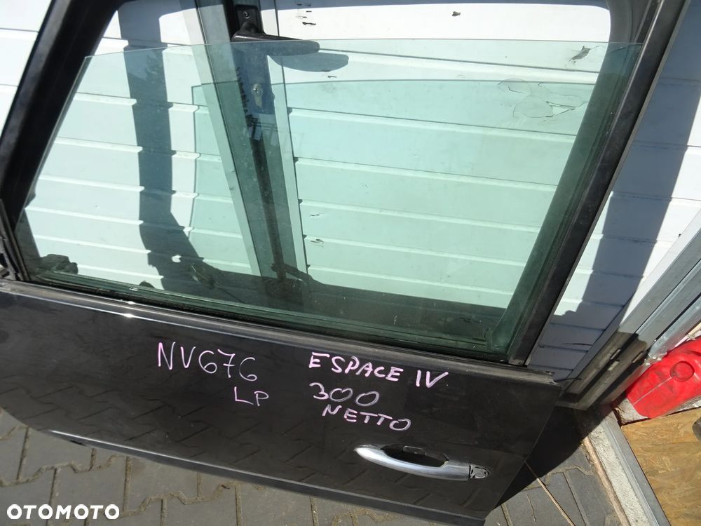RENAULT ESPACE IV DRZWI LEWE CZARNE NV676 SZYBA PODNOSNIK ZAMEK KLAMKA CZESCI PYTAC - 3
