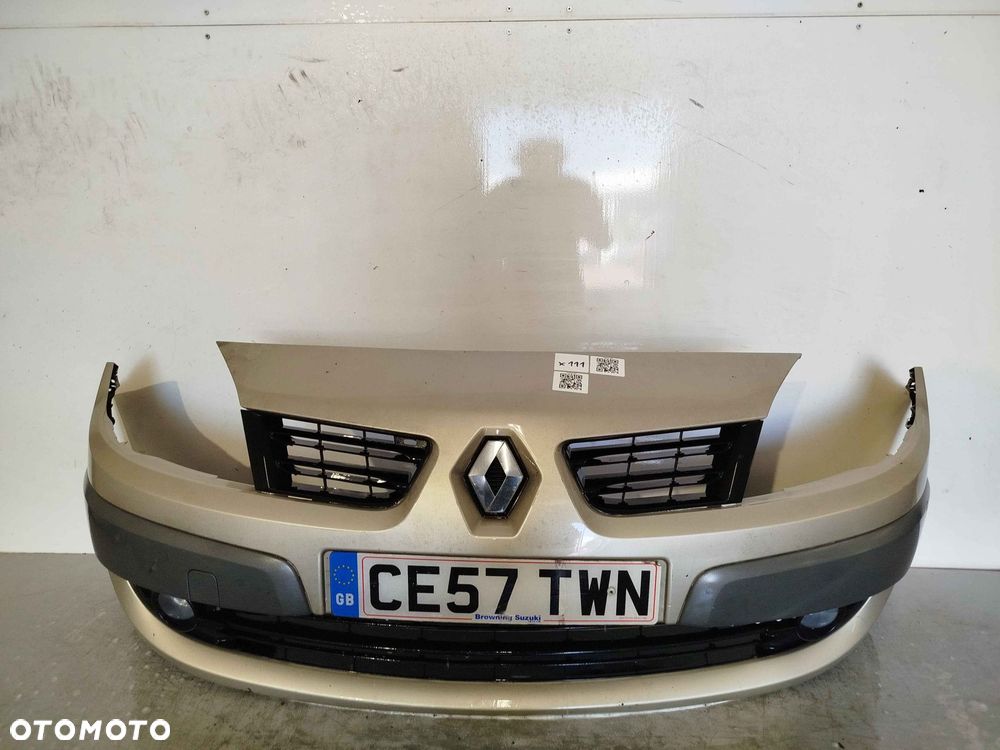 + ZDERZAK PRZÓD PRZEDNI RENAULT SCENIC 2 II LIFT FL TED11 ZŁOTY PIASKOWY HALOGENY - 1