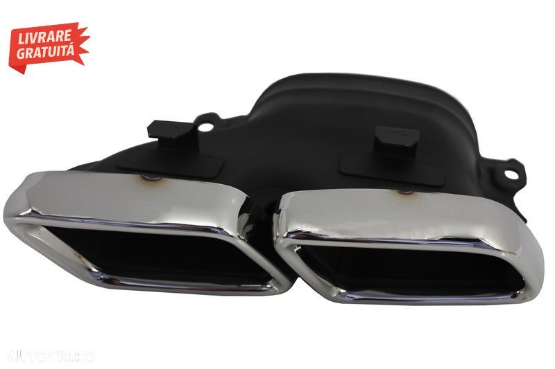 Difuzor Bara Spate cu Ornamente tobe Mercedes C-Class W205 S205 (2014-2020) C63 De- livrare gratuita - 9