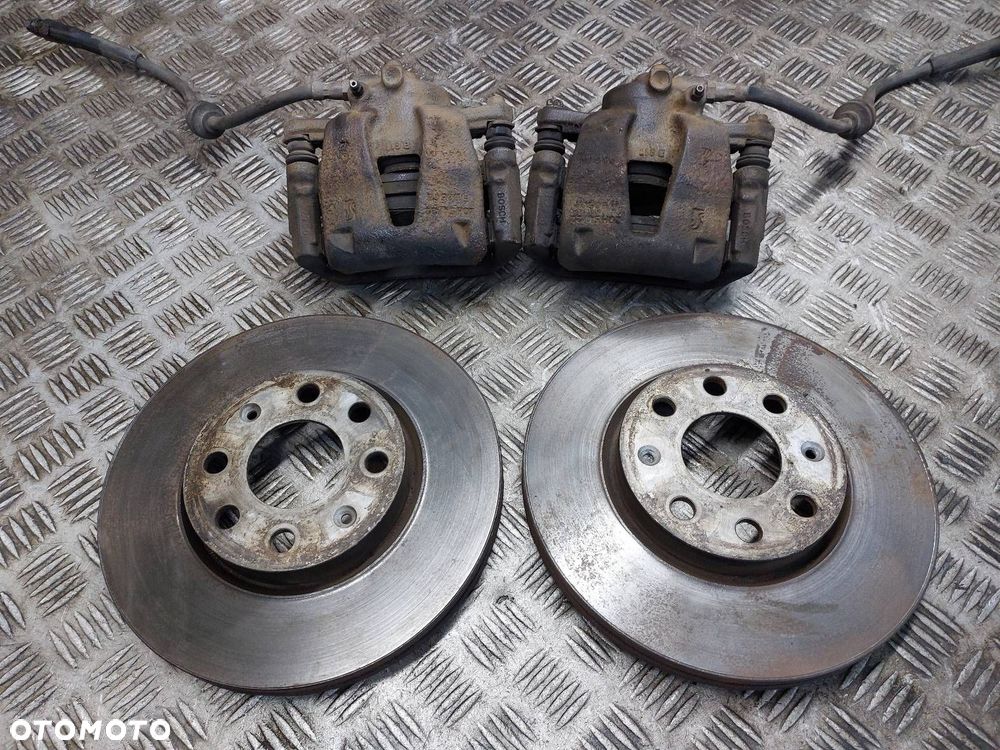 TARCZE HAMULCOWE PRZÓD + KLOCKI + ZACISKI OPEL CORSA D 1.2 16V - 1