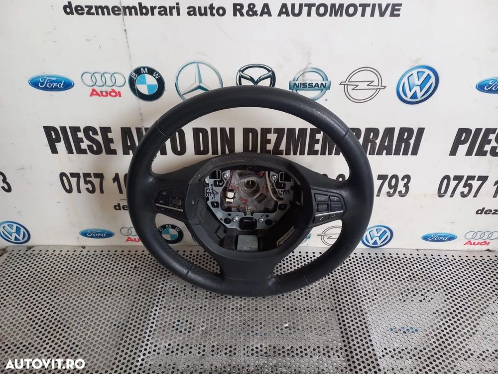 Volan Din Piele Cu Comenzi Bmw F10 F11 F07 F01 F02 F03 In 3 Spite Stare Foarte Buna Cod - 3