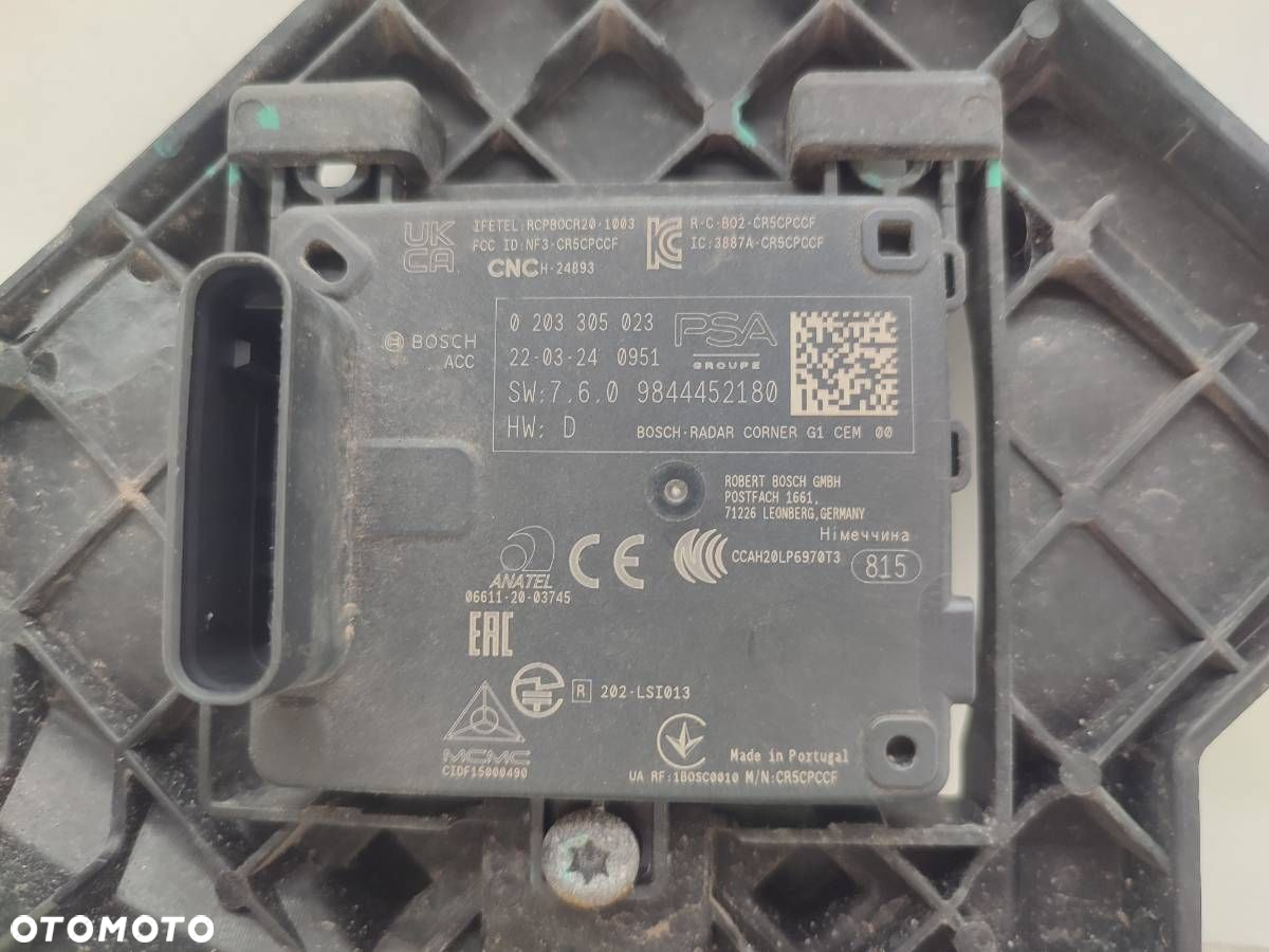 RADAR SENSOR DISTRONIC PRZÓD PRZEDNI CITROEN C5 X 9844384680 0203305555 - 3
