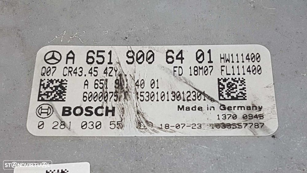 CENTRALINA DO MOTOR UCE MERCEDES CLASE GLC COUPE (BM 253)(6.2016->) GLC 220 D 4M... - 4