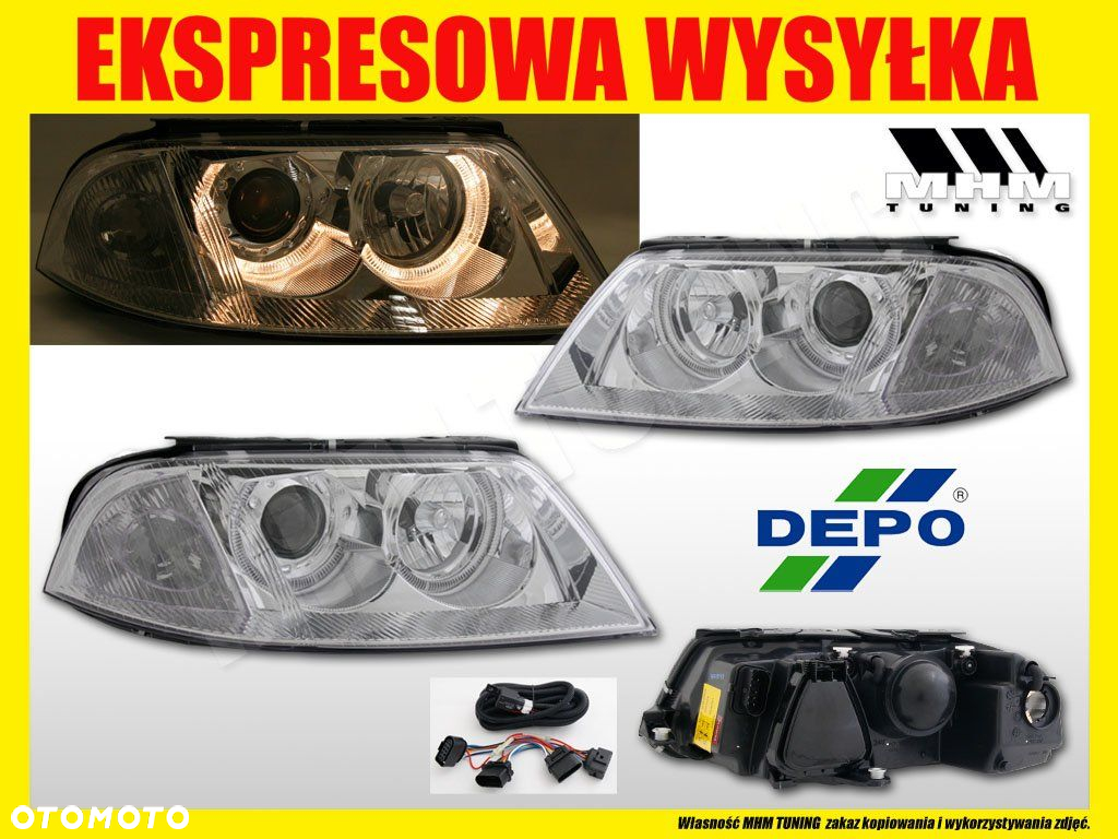 REFLEKTORY LAMPAY KPL RINGI ANGEL EYES TUNING DEPO VW PASSAT B5 FL LIFT 00- - 2