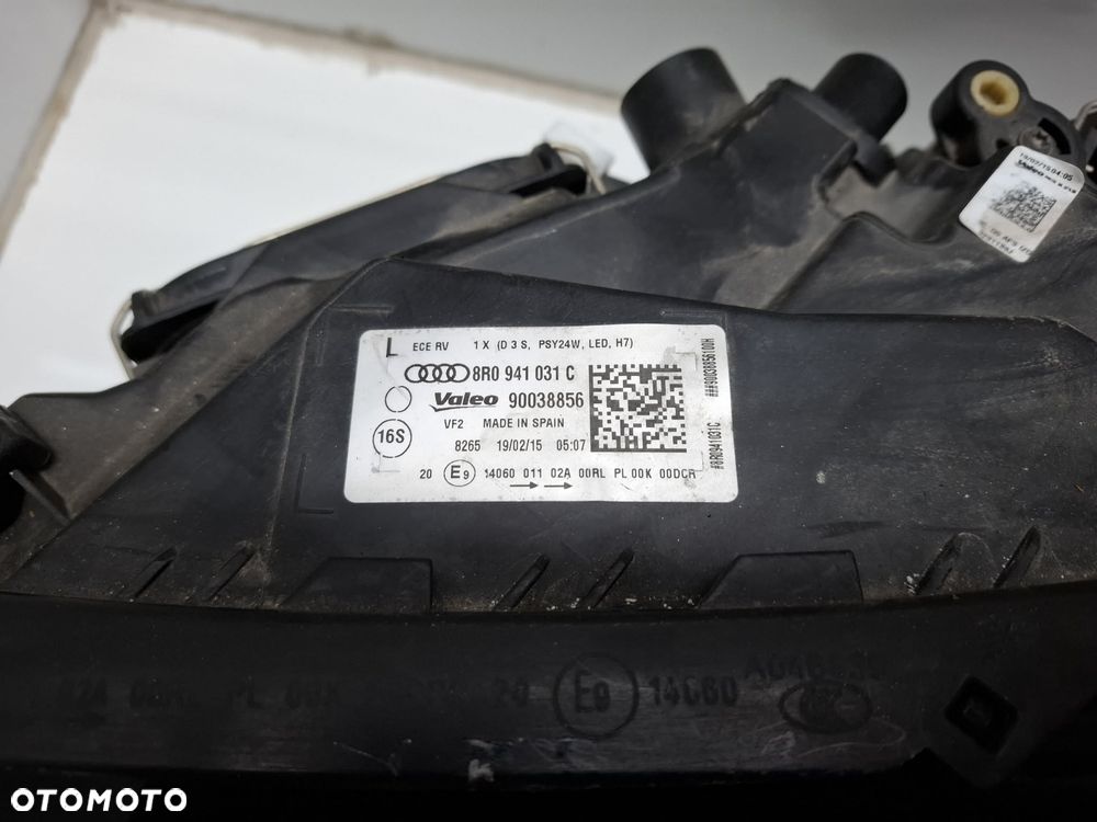 LAMPA LEWA PRZEDNIA PRZÓD AUDI Q5 8R0 LIFT 12-16 BI-XENON LED SKRĘTNA IDEALNA 8R0941031C - 10