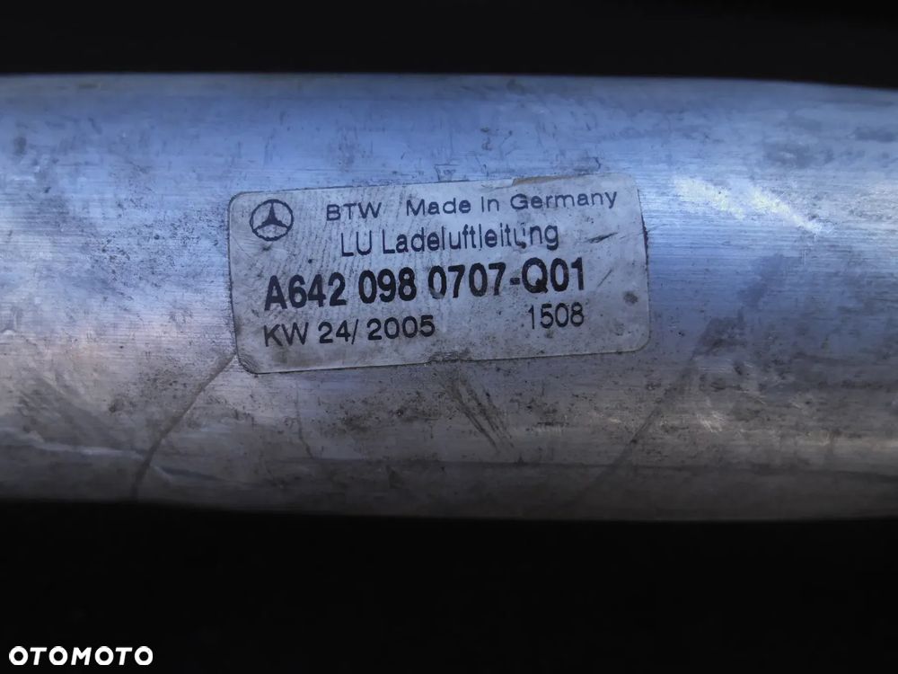 MERCEDES RURA PRZEWÓD INTERCOOLERA DOLOT POWIETRZA A6420980707 W164 W204 W207 W211 W212 W219 W221 - 3