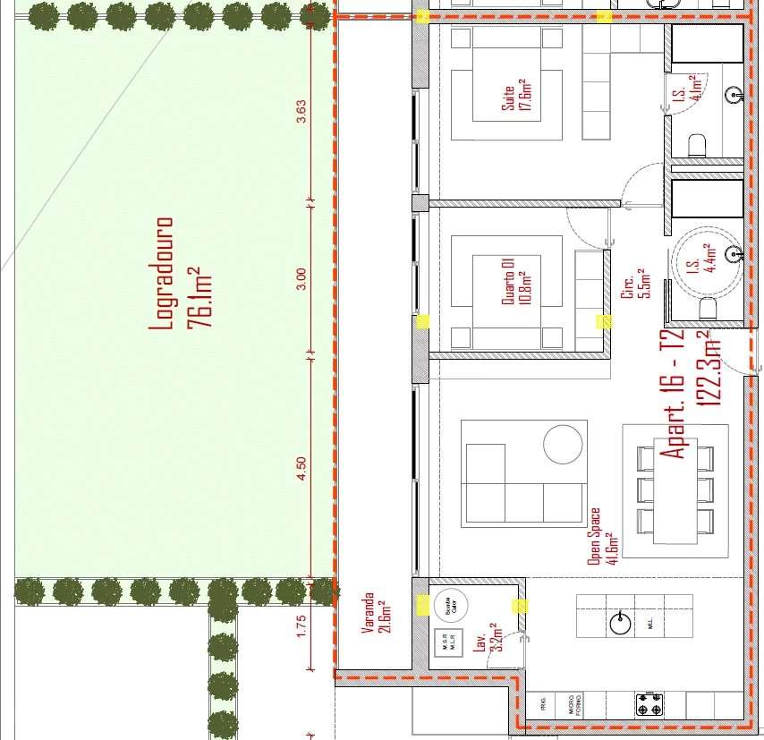 Apartamento T2 com Jardim e Piscina - Grande imagem: 3/10