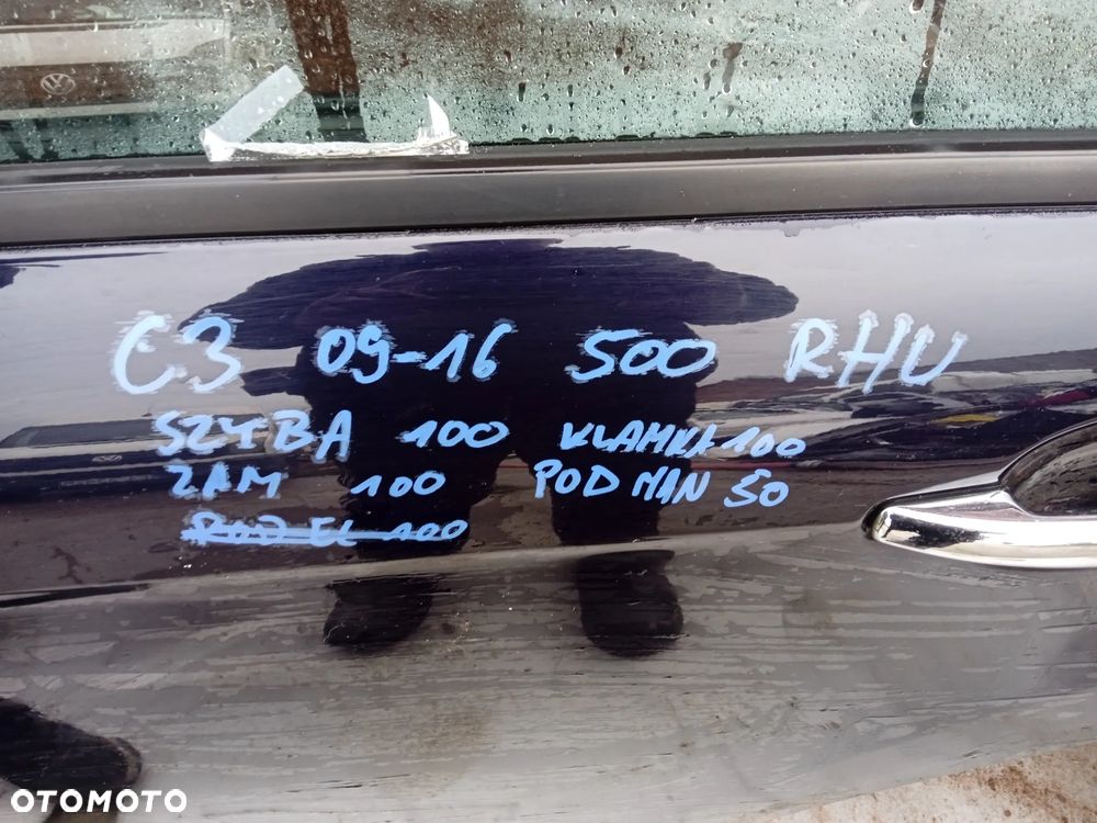 DRZWI LEWE TYLNE CITROEN C3 09-16 ZMEK KLAMKA PODNOŚNIK ELE. SZYBA KOD KOLORU RHU - 11