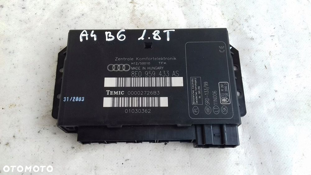 MODUŁ KOMFORTU 8E0959433AS AUDI A4 B6 00-06 - 1