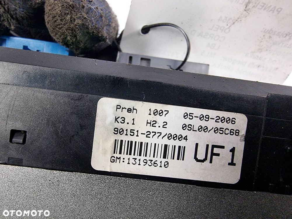 PANEL KLIMATYZACJI OPEL CORSA D 13193610 - 3